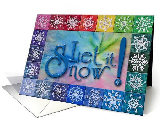 Crocheted Snowflake Tiles card (534097)