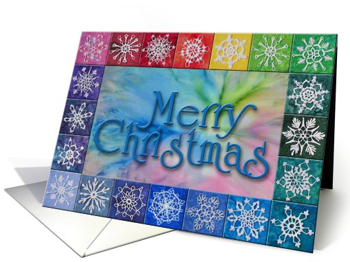 Christmas Crocheted Snowflake Tiles card (534098)