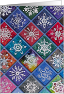 Crocheted Snowflake Tiles card