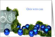 open with care card