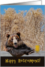 Retirement for Dad with bear and beer mug card