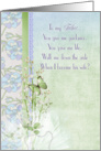 walk down the aisle request to Father-lily of the valley bouquet card