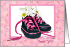 Thank You-daisy bouquet in sneakers card