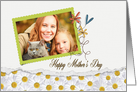 for Grandma on Mother’s Day, photo card with daisy border card