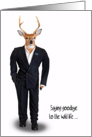 General Groomsman request - Big buck wearing a tuxedo card