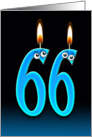 66th Birthday humor with candles and eyeballs card