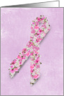 Pink Ribbon for Breast Cancer patient card