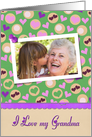 Grandparents Day for Grandma-photo card with hearts card