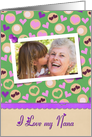 Grandparents Day for Nana photo card with hearts card