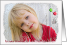 for Grandma - Christmas snowflake photo card with ornament card