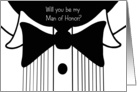 Man of Honor request -black and white tuxedo design card