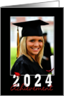 2024 Graduation Achievement Photo Card Announcement card