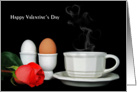 Happy Valentine’s Day for sweetheart- breakfast with steamy hearts card