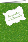 for Aunt on St. Patrick’s Day-white card in layers of shamrocks card