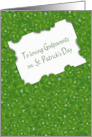 for Godparents on St. Patrick’s Day white card in layers of shamrocks card