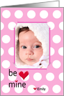 Grandparents’ Valentine’s Day-polka dot photo card with custom name card