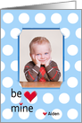 Grandparents’ Valentine’s Day-polka dot photo card with custom name card