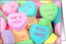 Valentine’s Day candy hearts card