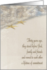 30th Anniversary Vow Renewal Invitation-starfish in ocean surf card