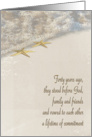 40th Anniversary Vow Renewal Invitation-starfish in ocean surf card