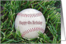 49th Birthday Baseball in Green Grass card