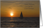 Great Grandson’s Birthday, Sailboat Sailing At Sunset card