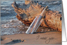 Miss You-message in a bottle with driftwood card