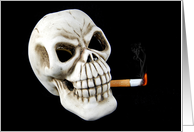 Skull with Cigarette for Quit Smoking Encourgement card