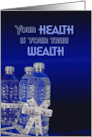 Bottled Water With Tape Measure Bow card