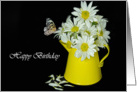 Getting Older Birthday-daisy bouquet with butterfly card