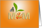 Mother’s Day butterfly with orange gerbera daisy card