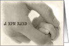 Pending Birth, Baby’s Hand In An Adult’s Hand card