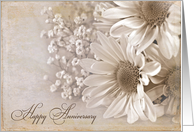 Daisy Bouquet In Sepia Color for Wedding Anniversary card
