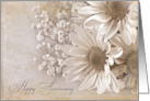 Daisy Bouquet In Sepia Color for Wedding Anniversary card