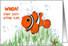 Birthday humor with clown fish card