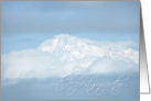 Mt. McKinley snowy mountain peak for sympathy card