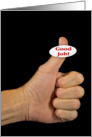 For Employee Good Job with thumbs up on black. card
