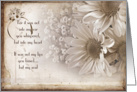 wedding anniversary-daisy bouquet in soft sepia and textured overlay card