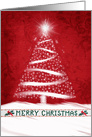 Christmas snowflake tree with star card