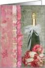 Valentine’s Day-wine bottle with roses card