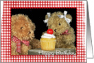 Birthday-teddy bears with cupcakes card