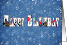 Boy’s Birthday Bubbles On Blue Background card