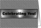 Birthday for man with diamond plating card
