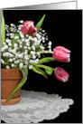 Tulip Bouquet and Baby’s Breath for Thinking of You card