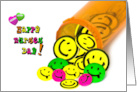 Nurses Day happy pills spilling out of prescription bottle, card