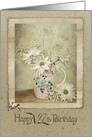 97th birthday, Queen Anne’s Lace and daisy bouquet card
