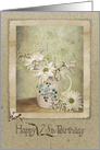 78th birthday daisy bouquet in vintage pitcher card