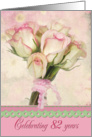 82nd birthday-pink rose bouquet card