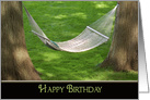 birthday hammock between two oak trees card