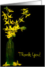 Thank you for friend-ladybugs on forsythia branch card